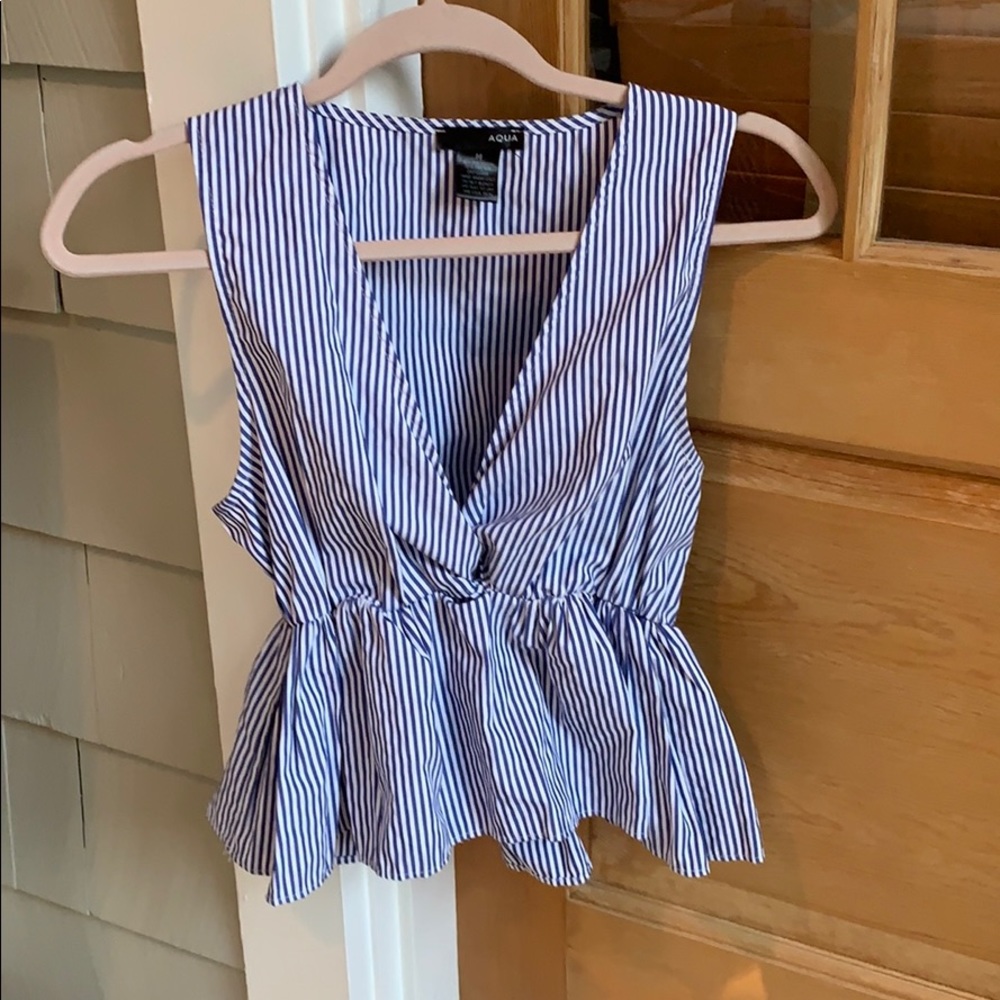 Striped Navy Top